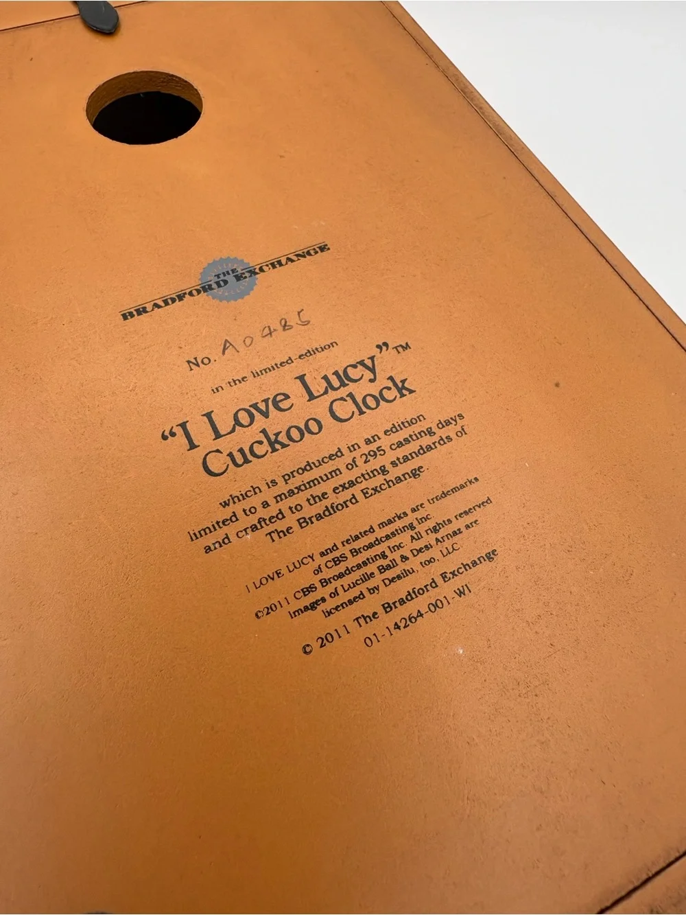 NEW Bradford Exchange I Love Lucy Cuckoo Clock Lucille Ball Collectible Rare